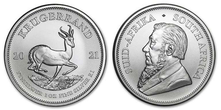 (12) Gem BU 2021 1 Ounce Silver Krugerrands!