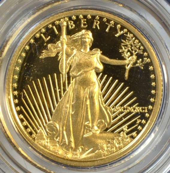 Much Scarce Ultra Cameo Gem Proof 1991-P $5 Gold. Box/COA