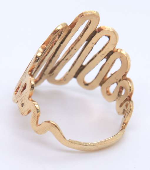 Nice 18kt Yellow Gold Squiggle Ring