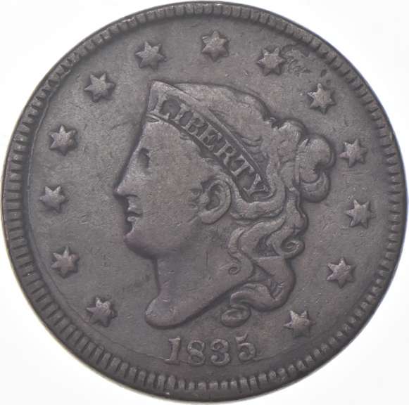 1835 Matron Head Large Cent - N.13 - HD 34 - R3
