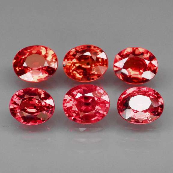 Brightly colored 4.42ct Imperial red Sapphire set