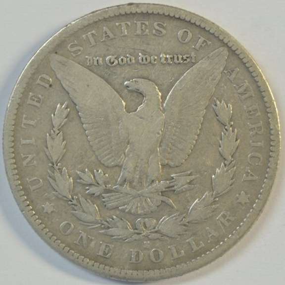 Key date 1892-S Morgan Silver Dollar. Nice circ