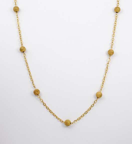 Chic Chain and Ball 14k Necklace