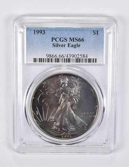 MS66 1993 American Silver Eagle PCGS