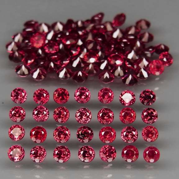 Premium diamond cut 7.54ct Rhodolite Garnet set