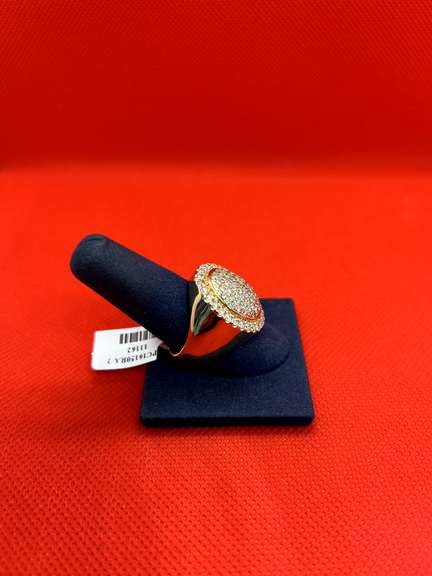 DAZZLING MENS 14K YELLOW GOLD RING WITH 4.00 CARATS OF DIAMOND
