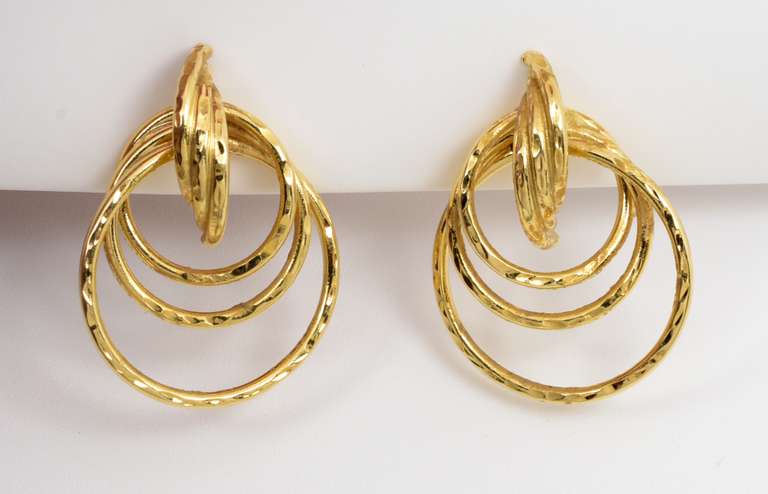 Pretty Triple Hoop Earrings