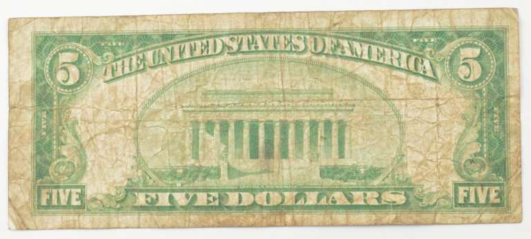 1929 $5 National Currency Orangeburg, SC - United States Note - 10650