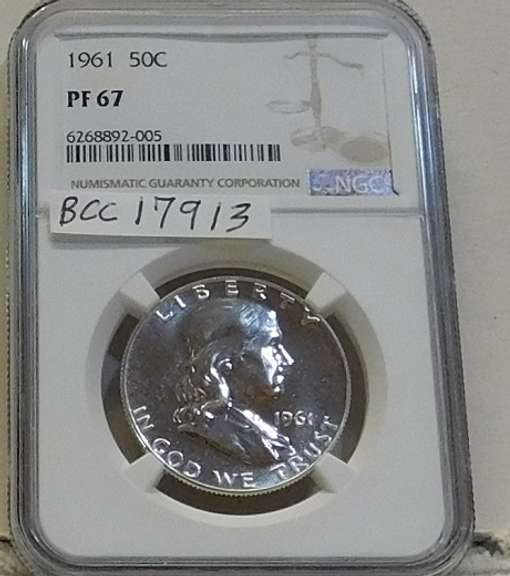1961 Silver PRF Franklin Hf NGC PF67