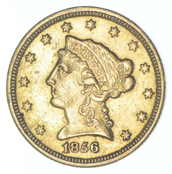 1856-C $2.50 Liberty Head Gold Quarter Eagle - Mount Removed