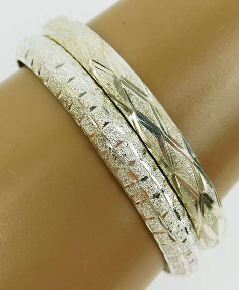 2 Sterling Silver Bangle Bracelet