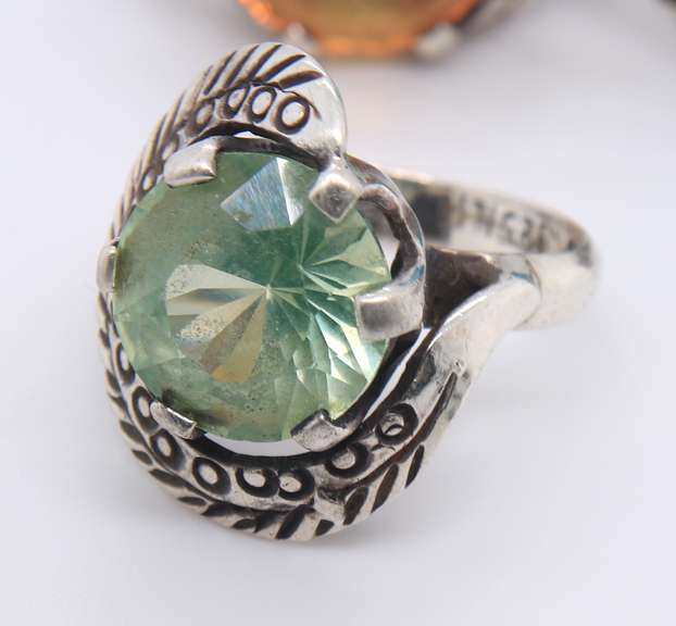 Group Lot of 4 Sterling Silver Rings