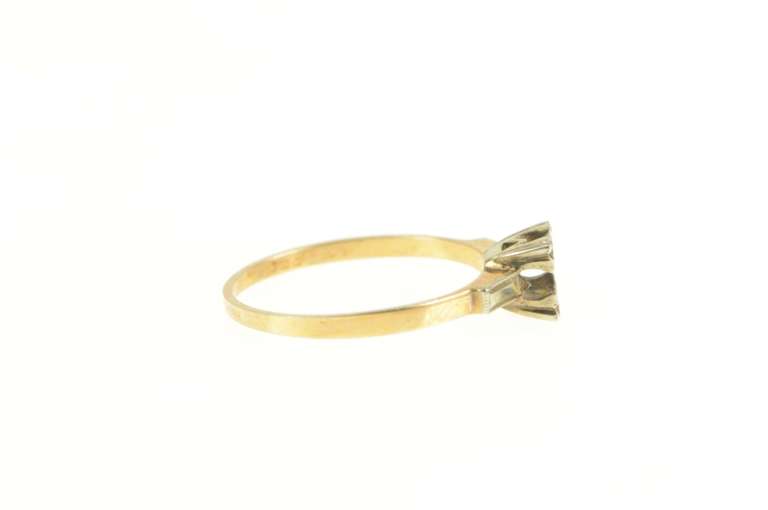 14K Yellow Gold 4.1mm Vintage NOS 1950's Engagement Setting Ring