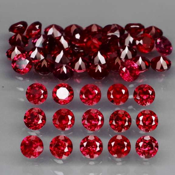 Premium diamond cut 6.73ct Rhodolite Garnet set