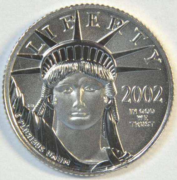 Awesome Superb Gem BU 2002 pure Platinum $10 Eagle coin