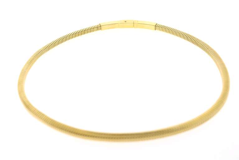 Striking 18kt Yellow Gold Snake Chain Necklace