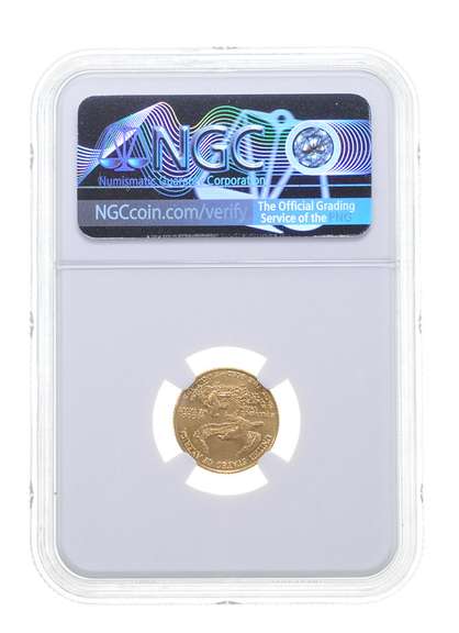 MS70 1991 $5 American Gold Eagle - Graded NGC
