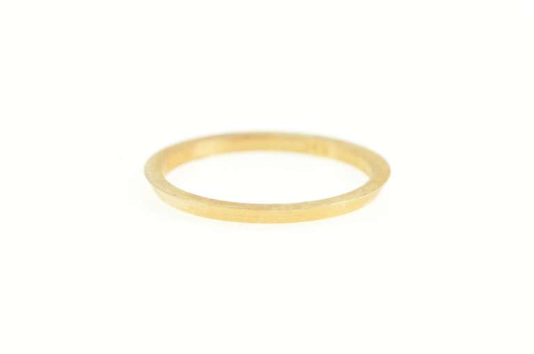14K Yellow Gold 1.3mm Vintage NOS 1950's Stackable Band Ring