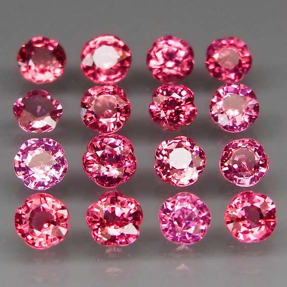 Ravishing 5.47ct violet pink flower shape Rhodolite Garnet set