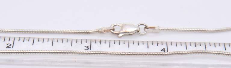 Vintage Italian Sterling Silver Snake Chain Necklace