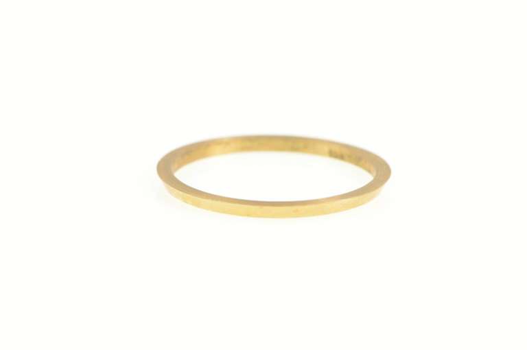 14K Yellow Gold Vintage NOS 1950's 1.3mm Stackable Band Ring