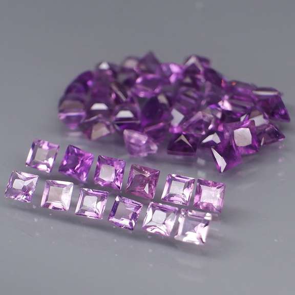 Look at that purple! 7.35ct matched bright purple Amethyst set