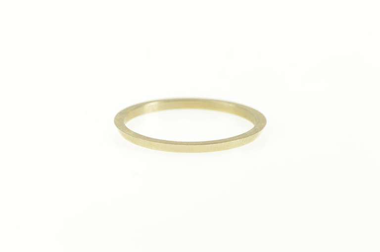 14K White Gold Vintage NOS 1950's Plain Simple Grooved Band Ring