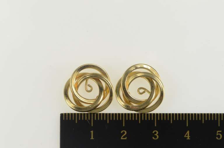 14K Yellow Gold 5.5mm Twist Spiral Stud Enhancer Earring Jackets