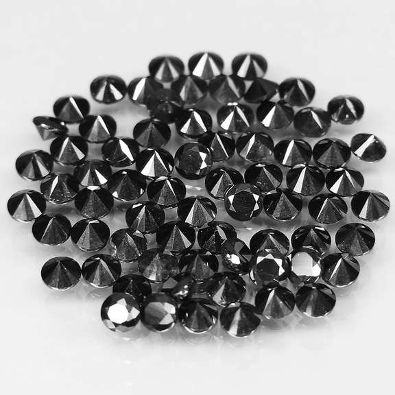 Diamond black 4.52ct set of 2.25mm Spinels