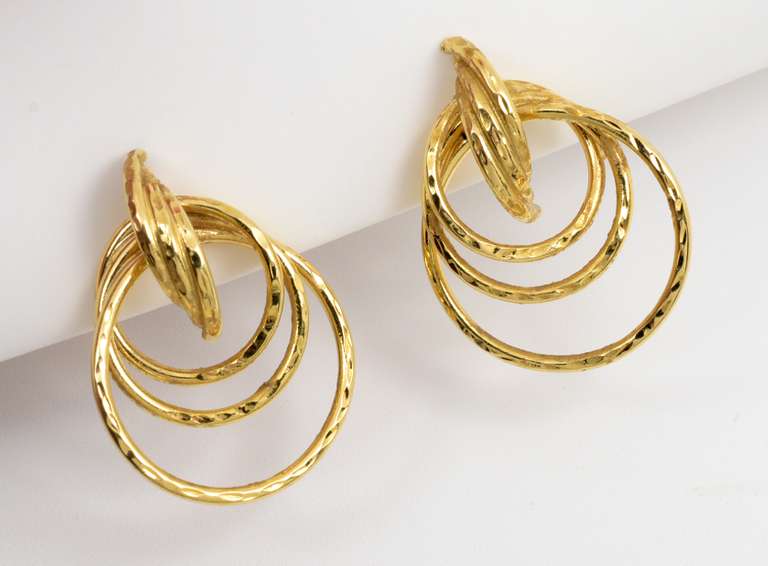 Pretty Triple Hoop Earrings