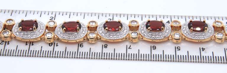 Sterling Silver Garnet Bracelet