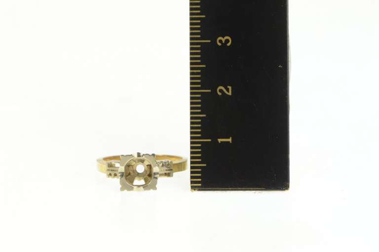 14K Yellow Gold 5.5mm Vintage NOS 1950's Engagement Setting Ring