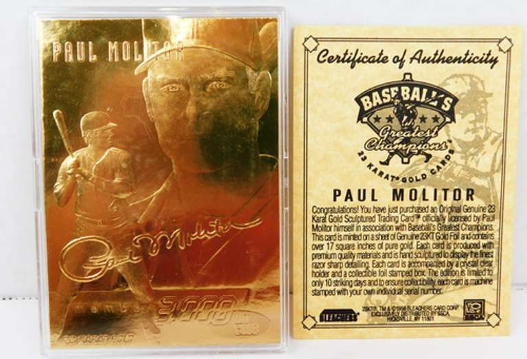 Paul Molitor 23KT Gold 1998 Baseball Card