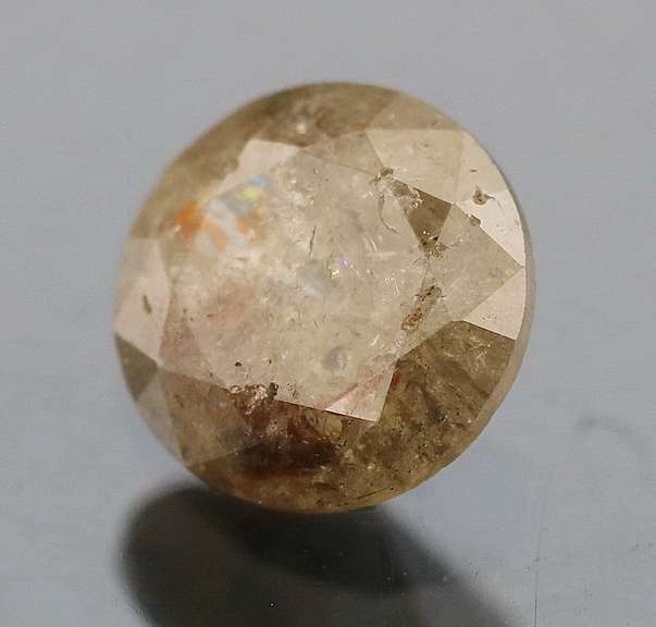 Exquisite .55ct smooth cut gray Diamond solitaire