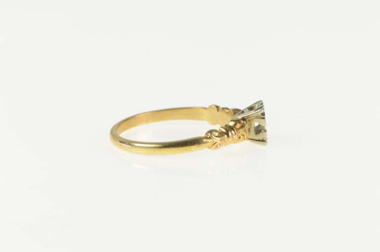 14K Yellow Gold Vintage NOS 1950's 4.2mm Engagement Setting Ring