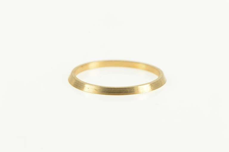 14K Yellow Gold 1.3mm Vintage NOS 1950's Stackable Band Ring