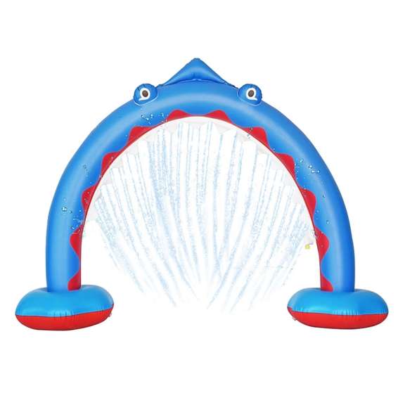 Inflatable Arch Sprinkler Shark Shape Kids Water Spray