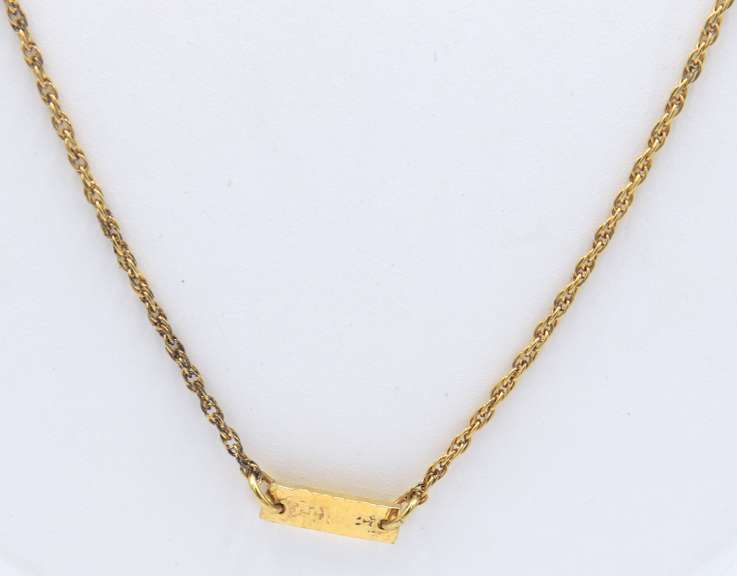 Gold Plated TDM Signed Long Necklace
