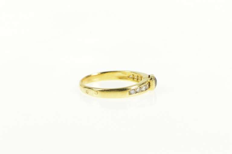 14K Yellow Gold Ruby Diamond Channel Accent Engagement Ring