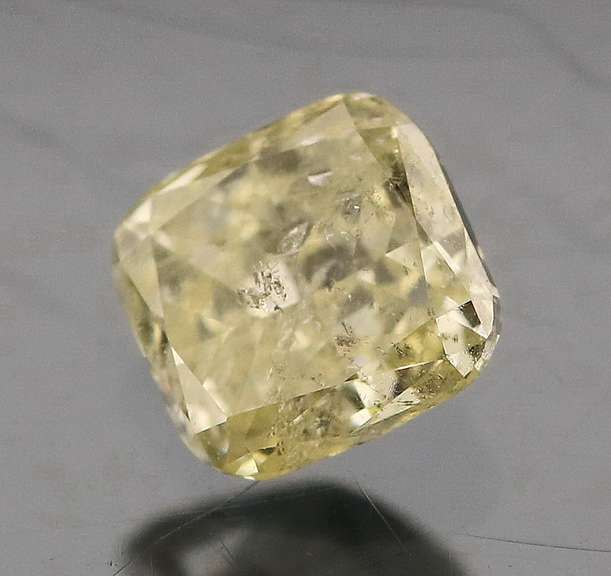 Rare .37ct cushion cut yellow Diamond