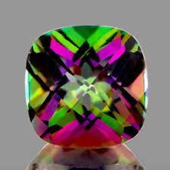12MM CUSHION MYSTIC TOPAZ LOOSE GEMSTONE