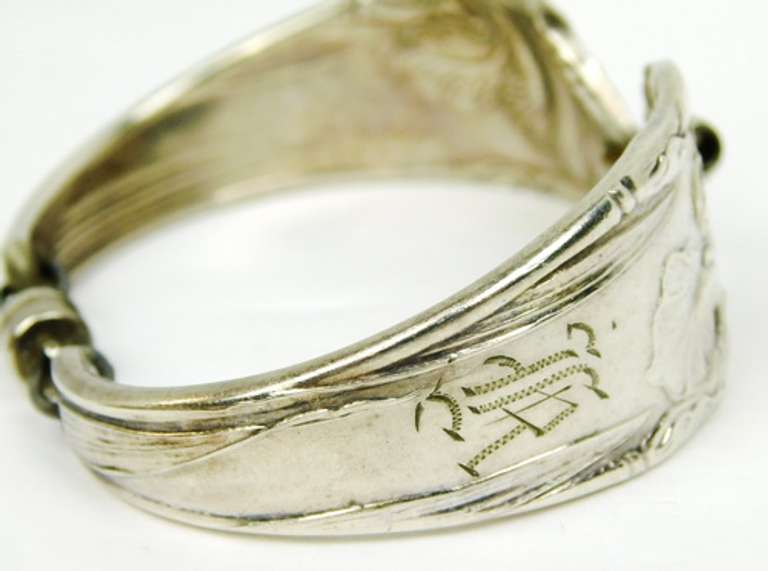 Wonderful Antique Silverplate Bracelet, Mono K