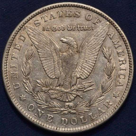 1884 Morgan Silver Dollar, AU.