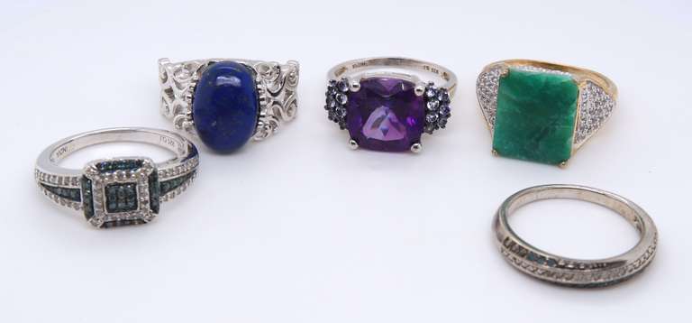 Vintage Group Lot of 925 Sterling Silver 5 Rings