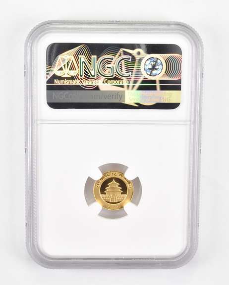 MS69 2001 China 20 Gold Yuan - Panda - Graded NGC