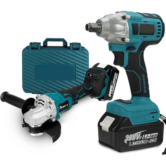 18V Power Tool Combo Kit 800N.m 6200rpm Electric Wrench