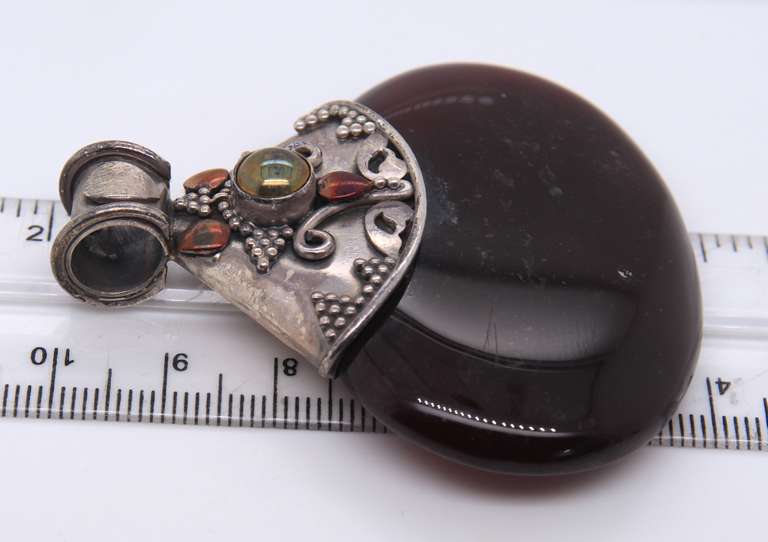 Vintage Sterling Silver Gemstone Pendant