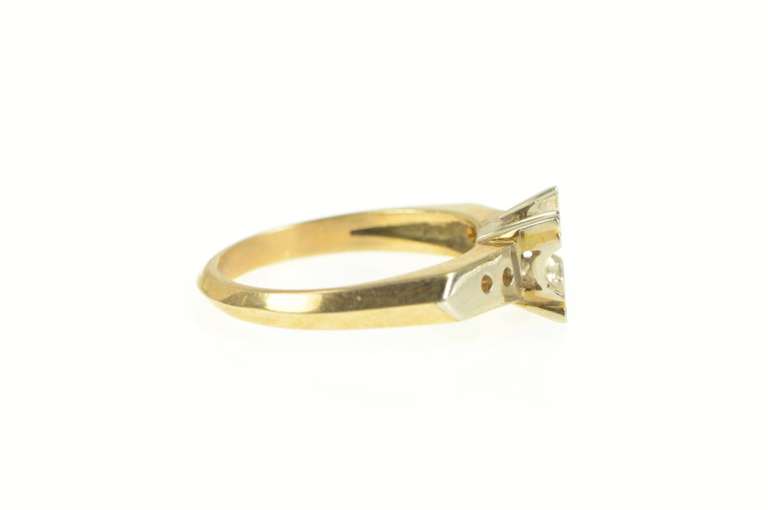 14K Yellow Gold 5.1mm Vintage NOS 1950's Engagement Setting Ring