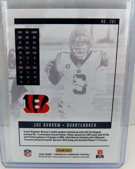 Joe Burrow 2020 Panini Football Card
