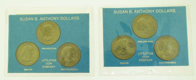 1979 Susan B. Anthony P-D-S First Year Mint Set of 3 Coins lot of (2)